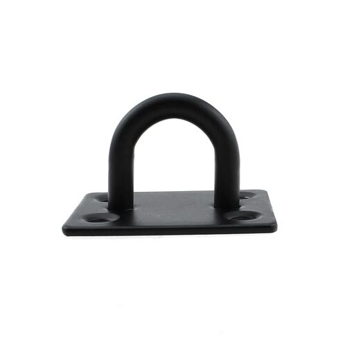 Maxmoral 2PCS 37x46mm خطافات من الفولاذ المقاوم للصدأ ثقوب على شكل حرف U شديدة التحمل مثبتة على الحائط حلقة خطاف تعليق بحري مع مسامير خطاف وحلقة أساسية سوداء in Kuwait