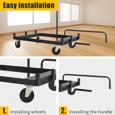 Steel Panel Truck, 1500 LBS Panel Dolly Cart with 38.39" x 24.02" Deck, Heavy-Duty Drywall Sheet Cart, Handling Wall Panel, Sheetrock, Lumber for Garage, Home, Warehouse in Saudi Arabia