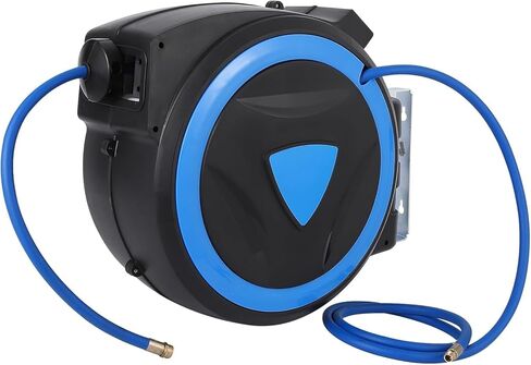 Retractable Air Hose Reel 50ft (3/8 in) - 300PSI Auto Rewind Heavy Duty Industrial Steel Reel | Ceiling/Wall Mount with Swivel Bracket in Saudi Arabia