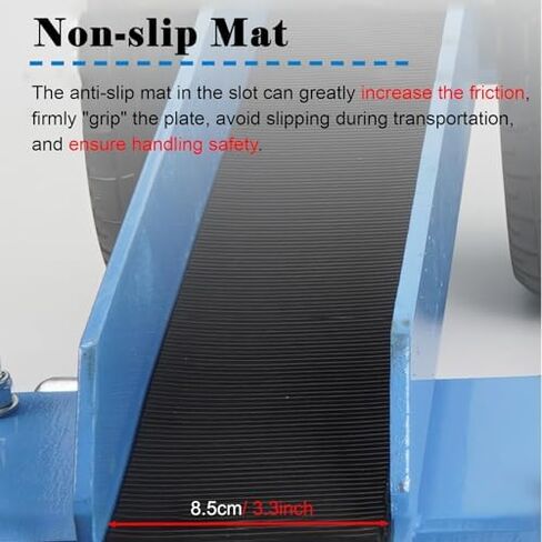 Door Panel Handling Truck with Adjustable Clamp, Plywood Carrier Cart for Granite/Glass/Mattress, 500kg/ 1102LBS Load Capacity, Portable Drywall Sheet Cart for Factory in Saudi Arabia
