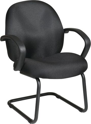 Office Star EX Series Executive Mid-Back Adjustable Manager's Chair with Nylon C Arms and Heavy Duty Base, Icon Blue Fabric in Saudi Arabia