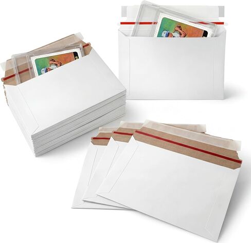 100 Pack Trading Card Shipping Envelopes 7 x 4.35 Inches Self Adhesive Mailing Envelopes Bulk Fit for Semi Rigid Sleeves and Sports Card Protectors Hobby Mailing Supplies in Saudi Arabia