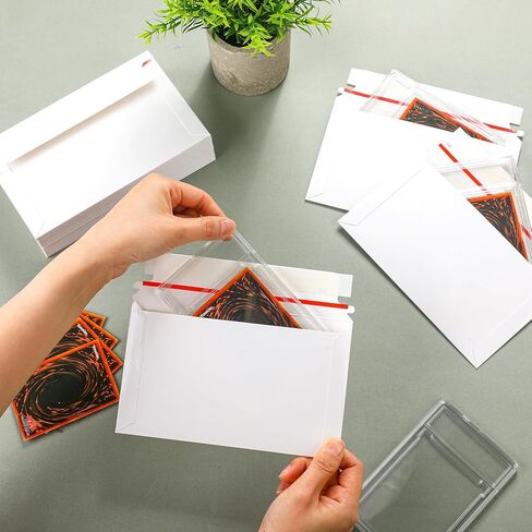 100 Pack Trading Card Shipping Envelopes 7 x 4.35 Inches Self Adhesive Mailing Envelopes Bulk Fit for Semi Rigid Sleeves and Sports Card Protectors Hobby Mailing Supplies in Saudi Arabia