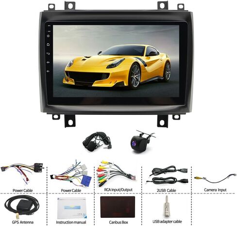 Stereo Double Din Car Stereo لـ Cadillac CTS 2003-2007 ، لـ SRX 2004-2008 مع Carplay اللاسلكي و Android Auto ، 10 بوصة الشاشة التي تعمل باللمس. in Kuwait