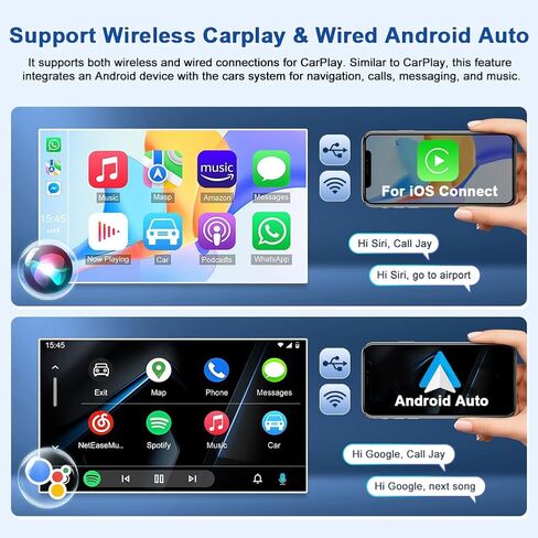 Stereo Double Din Car Stereo لـ Cadillac CTS 2003-2007 ، لـ SRX 2004-2008 مع Carplay اللاسلكي و Android Auto ، 10 بوصة الشاشة التي تعمل باللمس. in Kuwait