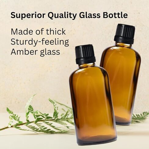 مجموعة مابوا مكونة من 50 زجاجة زجاجية كهرمانية للزيوت العطرية، زجاجة زجاجية، زجاجة صبغة كهرمان 30 مل للزيوت العطرية والسوائل للسفر - مقاومة للتسرب in Kuwait