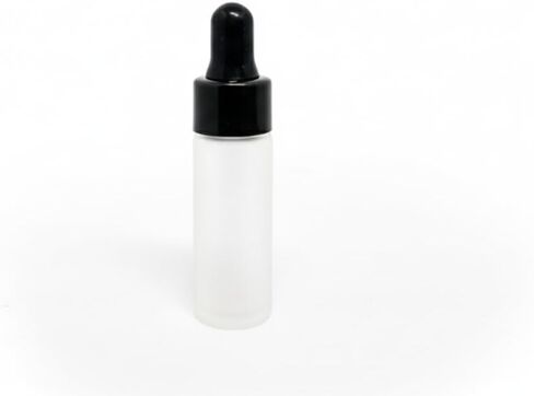 JUVITUS 5 ml / 0.17 oz Frosted Clear Glass Mini Size Sample Bottle with Black Dropper (50 Pack) in Saudi Arabia