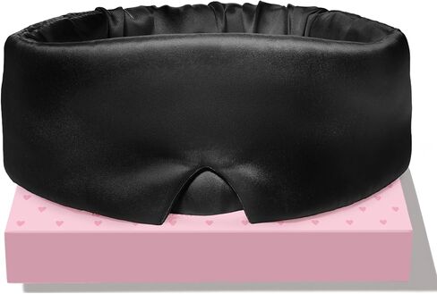 LitBear 100% Mulberry Silk Sleep Mask for Women & Men, Soft and Comfortable Eye Mask for Side Sleepers, Blackout Sleeping Mask for Home, Travel, Office, or Napping (Pink) in Kuwait
