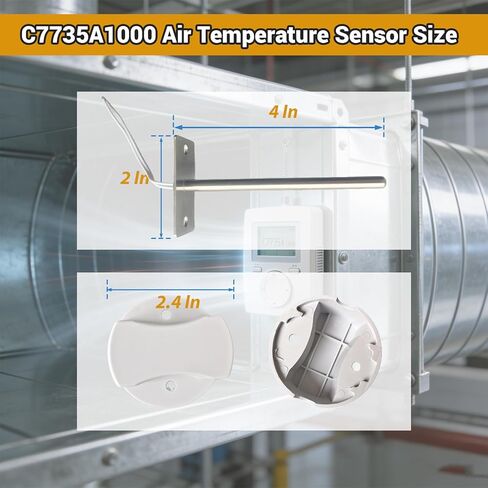 C7735A1000 CECOMINOD032202 Discharge Air Temperature Sensor Compatible with Honeywell Zone HZ221 HZ311 HZ322 HZ432 Panel, TH5320U TH5320R1002 TH6320R1004 THM5320R1000 Controllers Thermostats in Saudi Arabia