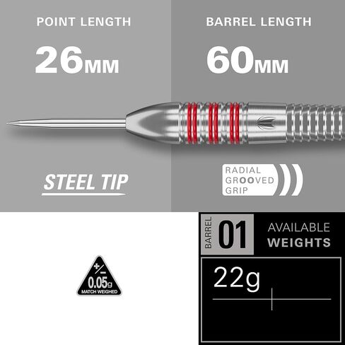 Target Darts Nathan Aspinall Brass Steel Tip Dart Set, 22G | Fixed Point Darts, Pro Grip Shafts, No.2 Pro Ultra Dart Flights, Storage Wallet Case & Extra Professional Accessories in Saudi Arabia