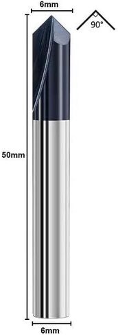 10 قطعة مطحنة نهاية الشطب 90 درجة 6 مللي متر عرقوب الخامس الأخدود راوتر بت 2 الناي الشطب القاطع الشطب راوتر بت كربيد نهاية مطحنة CNC قاطعة المطحنة in Kuwait