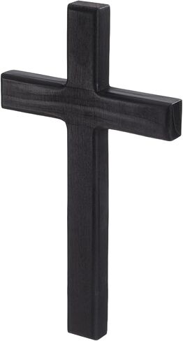 صليب خشبي من BESPORTBLE، ديكور متقاطع للتعليق على الحائط، زينة صليب يسوع على الحائط الريفي للمنزل وحفلات الزفاف المسيحية وديكور التأمل (أسود) in Kuwait