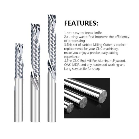 1 قطعة واحد الناي قاطعة المطحنة 3.175/4/5/6/8/10/12 مللي متر عرقوب كربيد التنغستن نهاية قاطعة الطاحونة واحد الناي دوامة بت ارتفع قاطعة المطحنة CNC الروتاري بت in Kuwait