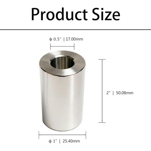 5PCS 304 Stainless Steel Spacer 3/8" Bore x 3/4" OD x 1" Length, Unthreaded Round Standoff Bushing for 3/8" Screws Bolts & Rods, Precision Fit, Corrosion Resistant (3/8" x 3/4" x 1") in Kuwait