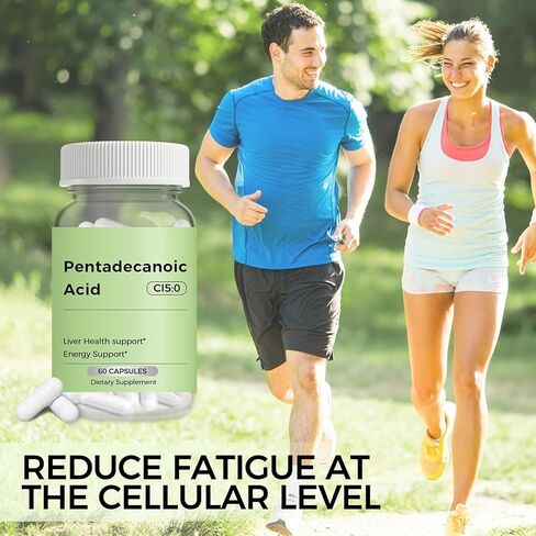 Pentadecanoic Acid, C15:0 Supplement, Supports Immune Health & Mitochondrial Health - 60 Capsules in Kuwait
