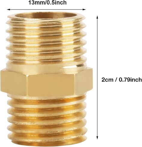 CHICIRIS HighQuality Brass Hex Nipple Fitting for Quick Connection 10 Pcs 1/4 Hex Nipple Adapter Easy to Replace for Various Pipes in Saudi Arabia