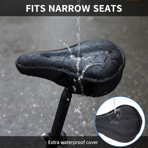 Bike Seat Cushion Bicycle Saddle Cover Comfortable Soft Exercise Bike Padded for Spin Indoor and Outdoor Cycling Women Men Class Mountain Stationary Bikes Road & Electric in Saudi Arabia