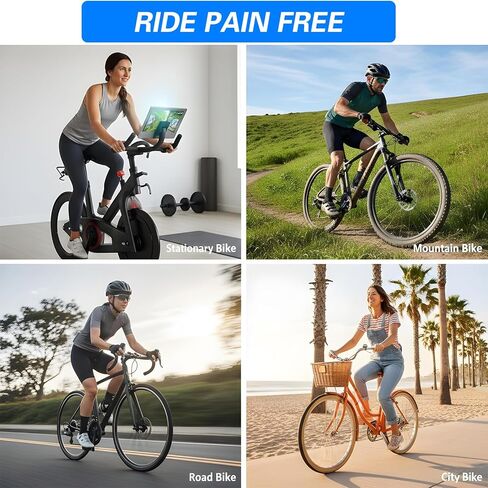 Bike Seat Cushion Bicycle Saddle Cover Comfortable Soft Exercise Bike Padded for Spin Indoor and Outdoor Cycling Women Men Class Mountain Stationary Bikes Road & Electric in Saudi Arabia