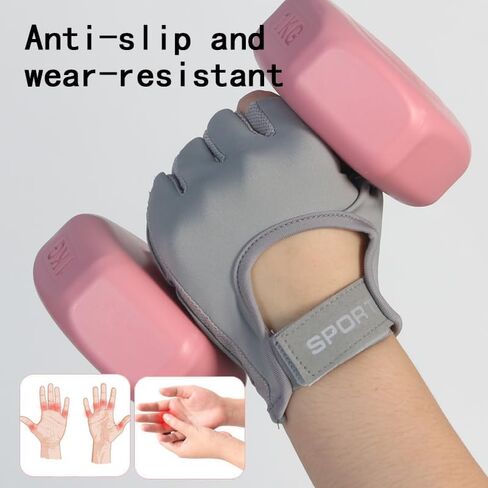 Fitness Sports Gloves, Machine Training, Anti-Slip, Cycling (Grey, M) in Saudi Arabia
