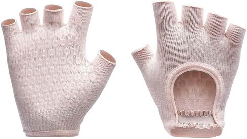 Non-Slip Yoga Fingerless Gloves with Silicone Dots – Grip Design for Pilates, Barre & Workout in Kuwait