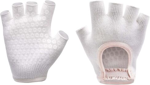 Non-Slip Yoga Fingerless Gloves with Silicone Dots – Grip Design for Pilates, Barre & Workout in Saudi Arabia