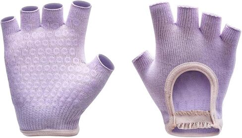 Non-Slip Yoga Fingerless Gloves with Silicone Dots – Grip Design for Pilates, Barre & Workout in Saudi Arabia