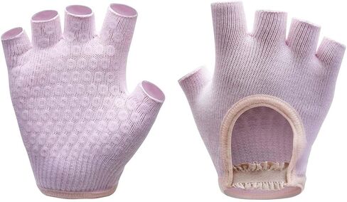 Non-Slip Yoga Fingerless Gloves with Silicone Dots – Grip Design for Pilates, Barre & Workout in Saudi Arabia