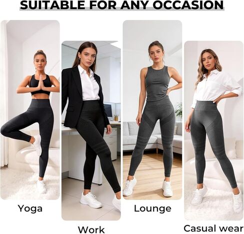 Anti Cellulite Compression 3D Leggings Women with Resistance Bands, Butt Lifting Tummy Control for Gym Yoga Workout in Saudi Arabia
