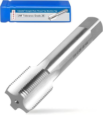 1-1/4"-12 UNF Right Hand Straight Flute Machine Thread Tap, 1-1/4"-12 TPI HSS High-Speed Steel 2B, for Precision Tapping in Metalworking in Saudi Arabia