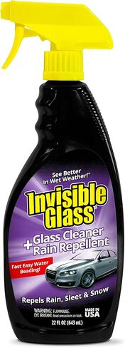 Invisible Glass 92184-2PK Premium Glass Cleaner with Rain Repellent for Exterior Automotive Glass and Windshields to Shield Against Rain, Snow, and Sleet, 22 Fl Oz, Pack of 2 in Kuwait