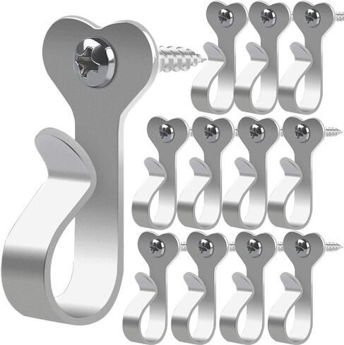 خطافات إضاءة من سلسلة Dreesy للخارج من الفولاذ المقاوم للصدأ وخطافات شماعات لأضواء سلسلة خارجية وخطافات لولبية خارجية لحفلات عيد الميلاد وسلك سهل الفك وأضواء LED خرافية، 20 عبوة in Kuwait