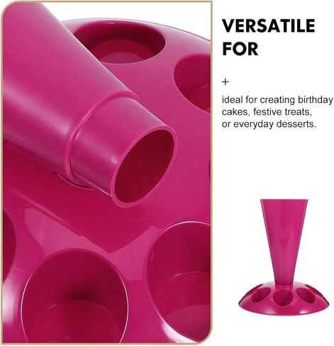 SOLUSTRE Pastry Bag Holder Stand with 8 Nozzle Slots Detachable Design Cake Decorating Organizer for Piping Bags Baking Accessories Compact 8.85X7.67X7.67 Inches in Saudi Arabia