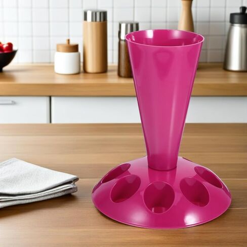 SOLUSTRE Pastry Bag Holder Stand with 8 Nozzle Slots Detachable Design Cake Decorating Organizer for Piping Bags Baking Accessories Compact 8.85X7.67X7.67 Inches in Saudi Arabia