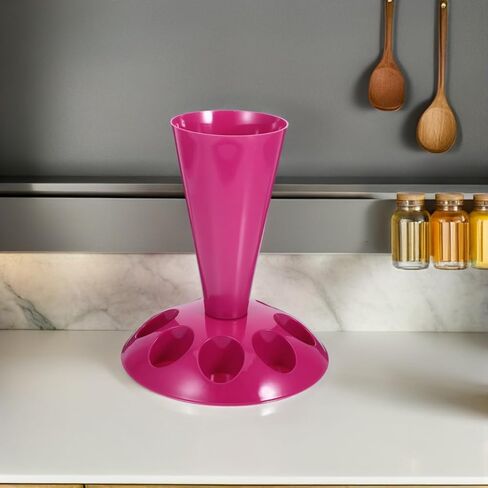 SOLUSTRE Pastry Bag Holder Stand with 8 Nozzle Slots Detachable Design Cake Decorating Organizer for Piping Bags Baking Accessories Compact 8.85X7.67X7.67 Inches in Saudi Arabia