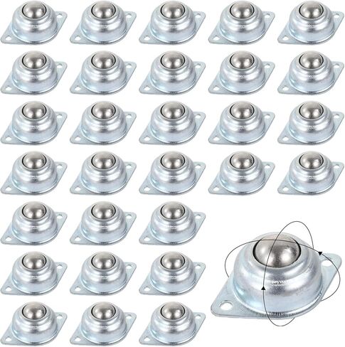 وحدات نقل الكرة 5/8 بوصة 30 قطعة، فولاذ كربوني مجلفن، 360 درجة، حمولة 33 رطل، وحدات عجلات ناقلة ذاتية الصنع in Kuwait