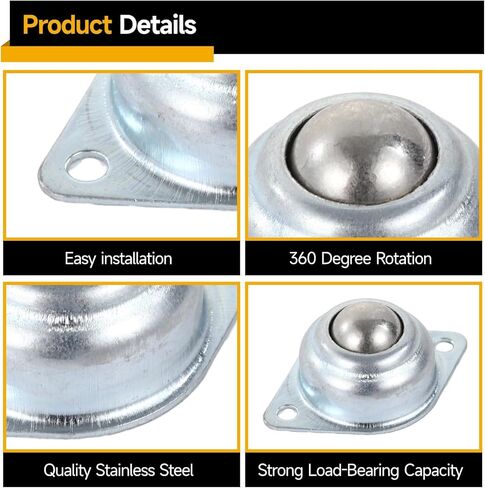 وحدات نقل الكرة 5/8 بوصة 30 قطعة، فولاذ كربوني مجلفن، 360 درجة، حمولة 33 رطل، وحدات عجلات ناقلة ذاتية الصنع in Kuwait