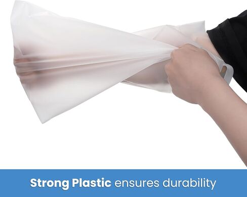 Elsjoy 100 Pack 11 x 14 Inch Frosted T Shirt Bags with Handle and Zipper, Resealable Clear Shirt Packaging Bags for Clothes, Small Business in Saudi Arabia