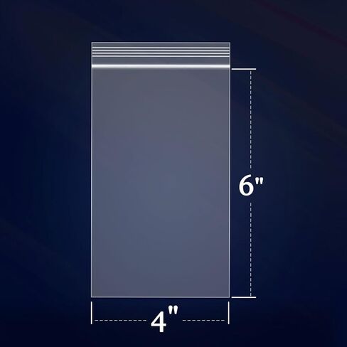 iMailer - 1000 Count - 4" x 6" Small Plastic Bags - 2 Mil Clear Reclosable Bags in Saudi Arabia