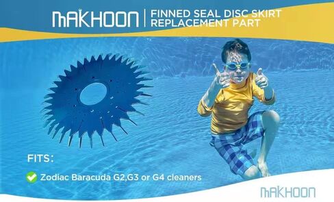 MAKHOON 4 Pieces Pool Cleaner Replacements Include W70329 Pool Cleaner Finned Seal W69698 Pool Cleaner Diaphragm W70327 Foot Pad Compatible with Zodiac Baracuda G2, G3, G4 Replace W69721 W72855 in Saudi Arabia
