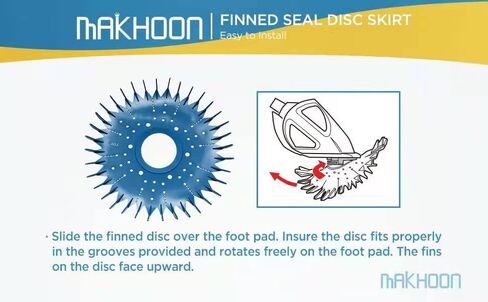 MAKHOON 4 Pieces Pool Cleaner Replacements Include W70329 Pool Cleaner Finned Seal W69698 Pool Cleaner Diaphragm W70327 Foot Pad Compatible with Zodiac Baracuda G2, G3, G4 Replace W69721 W72855 in Saudi Arabia