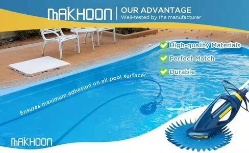 MAKHOON 4 Pieces Pool Cleaner Replacements Include W70329 Pool Cleaner Finned Seal W69698 Pool Cleaner Diaphragm W70327 Foot Pad Compatible with Zodiac Baracuda G2, G3, G4 Replace W69721 W72855 in Saudi Arabia