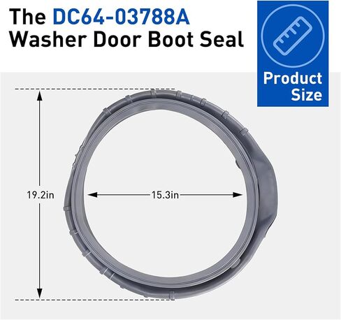 Upgraded WF45T6000AW/A5 Washer Door Seal for Samsung Front Loader Door Seal DC64-03788A X 006 AP6884238 Diaphragm WF45R6300AW WF45R6100AW WF45T6200AW WF45B6300AW WF45A6400 WF46BB670 WF50A860 in Saudi Arabia
