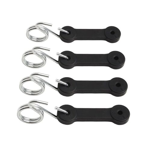 4-Pack 3-Inch Bagger Latch Strap and Hook Set for Riding Lawn Mower, Heavy Duty Rubber Bungee with Spring Wire Hooks, Compatible with for Husqvarna Models in Saudi Arabia