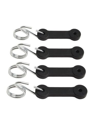 4-Pack 3-Inch Bagger Latch Strap and Hook Set for Riding Lawn Mower, Heavy Duty Rubber Bungee with Spring Wire Hooks, Compatible with for Husqvarna Models in Saudi Arabia
