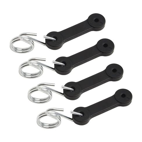 4-Pack 3-Inch Bagger Latch Strap and Hook Set for Riding Lawn Mower, Heavy Duty Rubber Bungee with Spring Wire Hooks, Compatible with for Husqvarna Models in Saudi Arabia