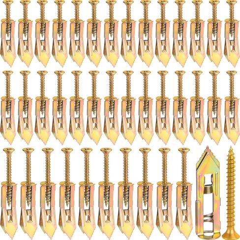 NEBURORA 120 Pcs Self Drilling Drywall Anchors 3 Sizes Metal Expansion Anchors No Drilling Easy to Install Drywall Required Kit Suitable for Hanging Picture Frames Clocks Shelves Mirrors in Saudi Arabia