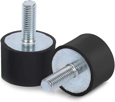 M6 Rubber Isolator Mounts – Pack of 4 – 25×20 mm Anti-Vibration Rubber Feet with 18 mm Stud for Motors, Pumps, Compressors, HVAC Equipment and Machinery in Saudi Arabia