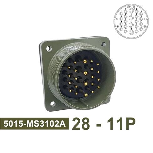 5015 MIL-C Circular Connectors 28-11 28-12 MIL STD Socket MS3102 MS3106 MS3108 1Pcs(Socket 3102 28-11P) in Saudi Arabia