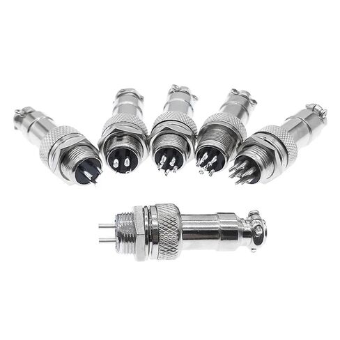 Panel Circular Connector GX12 Socket 2pin/3Pin/4Pin/5Pin/6Pin/7Pin 5A 125V M12 Connectors 1Pcs(5P) in Saudi Arabia