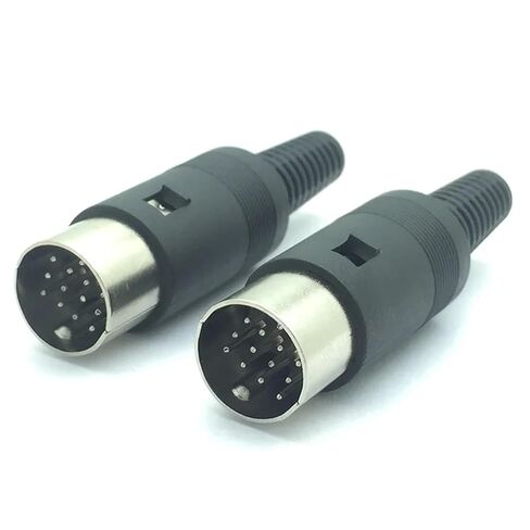 5Pcs 13Pins DIN Connector Male Plugs Audio AV 13P Jack Socket with Spring Handle Wire Connectors in Saudi Arabia